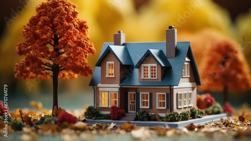 Miniature house represents grand aspirations and goals