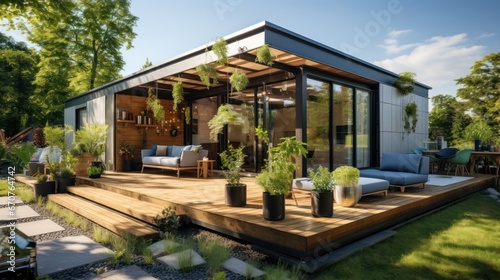 Eco-friendly living in a modern container house