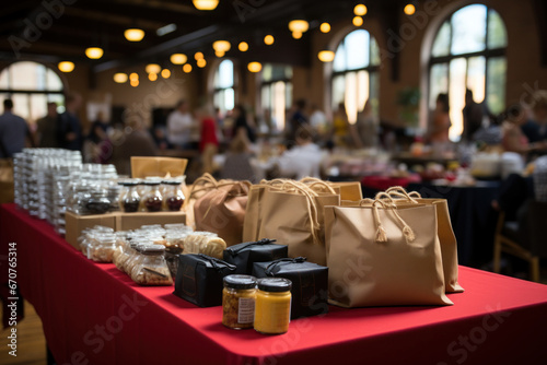 A fundraiser event for hunger relief, encouraging donations and support for hunger-related initiatives. Generative Ai.