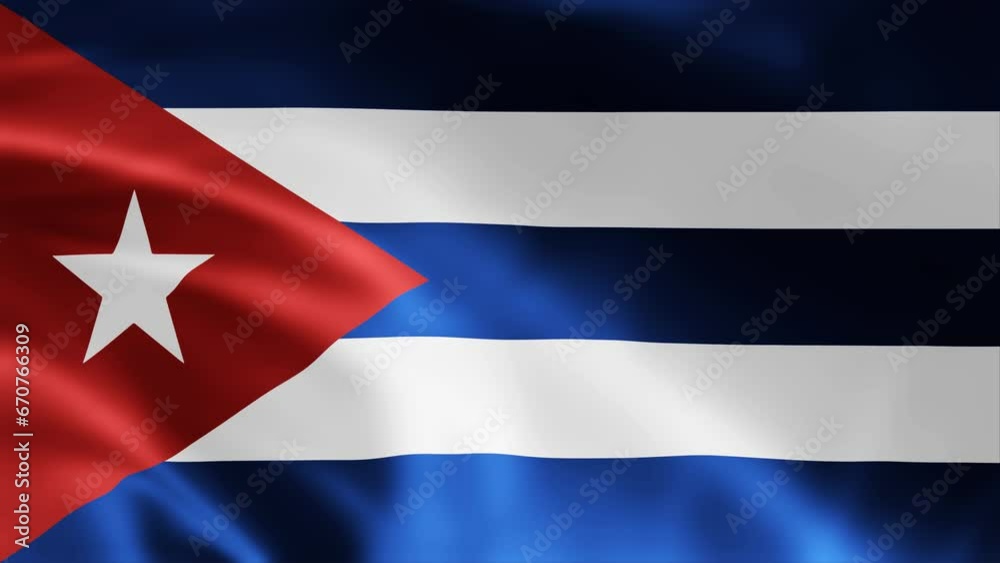Cuba flag is waving 3D animation. Cuba flag waving in the wind. National flag of Cuba. Flag seamless loop animation 4k Cuba flag is waving 3D animation. Cuba flag waving in the wind. National flag of Cuba. Flag seamless loop animation 4k