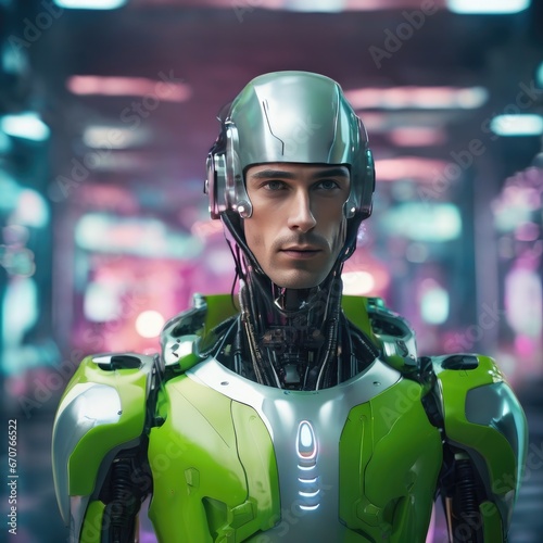 cyborg is a human combined with the mechanical body of a robot © poto8313
