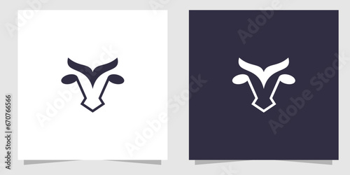 cow logo design vector