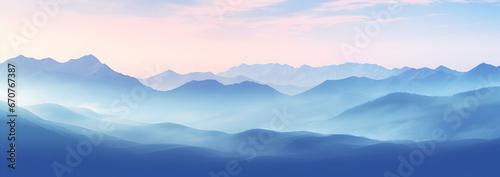 Abstract banner background of radiant mountain landscapes. Banner with breathtaking and mesmerizing view of mountain landscape 