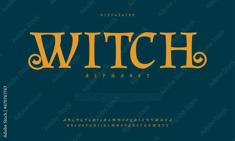 Witch creative modern urban alphabet font. Digital abstract moslem, futuristic, fashion, sport, minimal technology typography. Simple numeric vector illustration Witch creative modern urban alphabet font. Digital abstract moslem, futuristic, fashion, sport, minimal technology typography. Simple numeric vector illustration