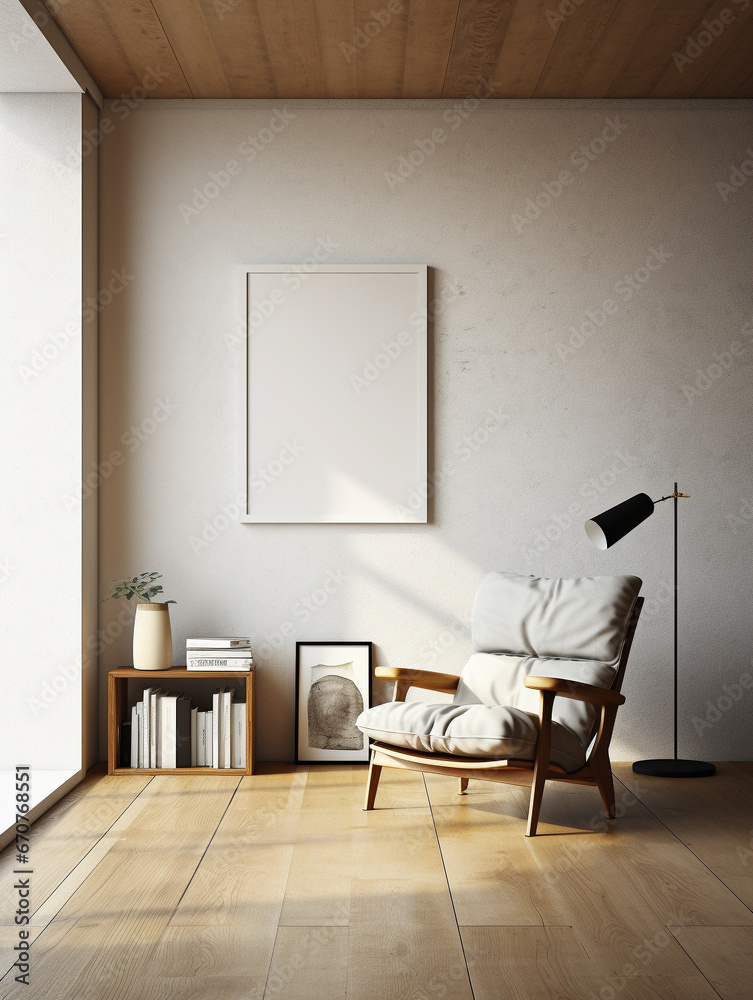 Fototapeta premium A Photo of a Minimalist’s Living Space With One Magazine Out of Place