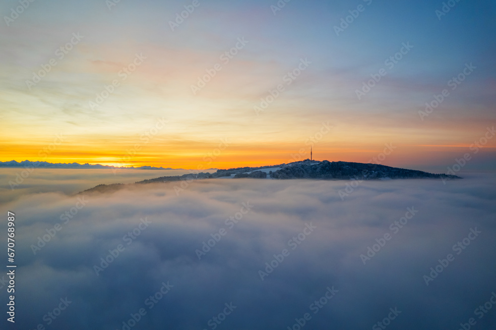 Über den Wolken, Alpenblick, Hohenpeissenberg
