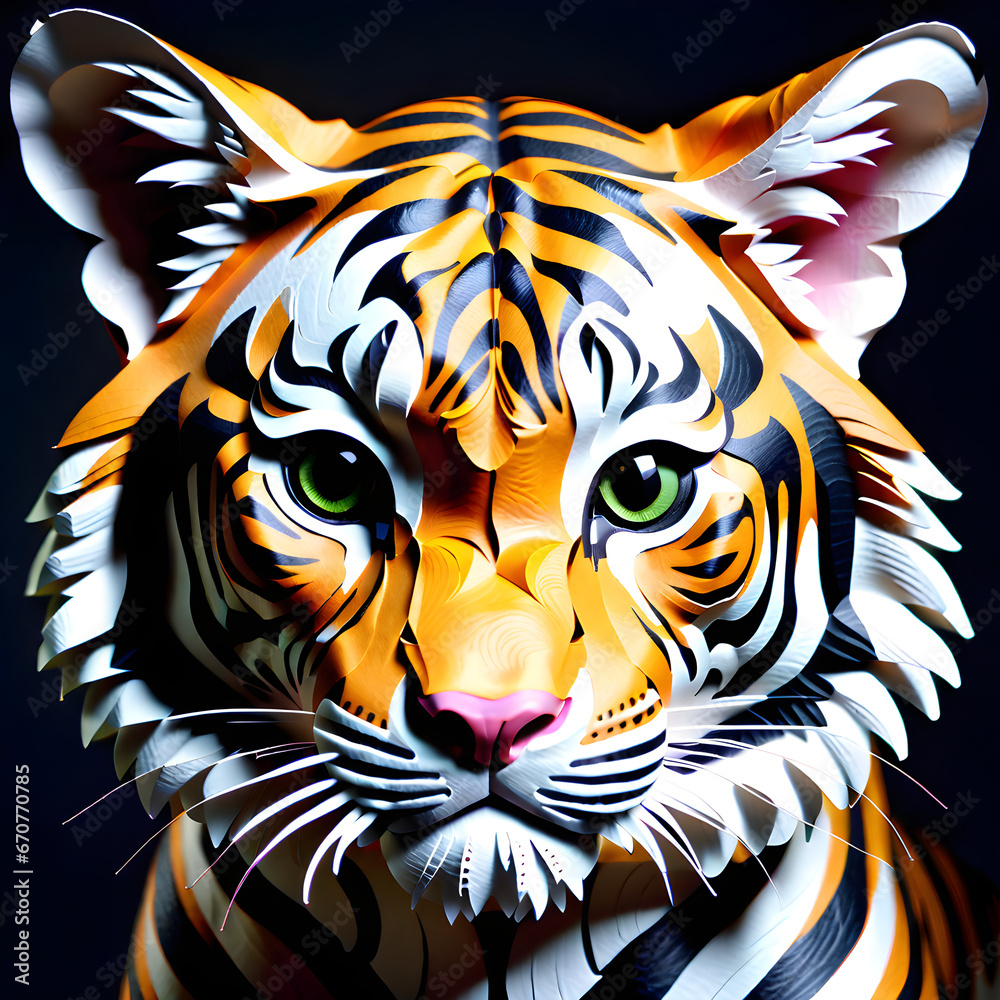 Paper Tigers: Capturing the Majesty of Tigers Through Art.(Generative AI)