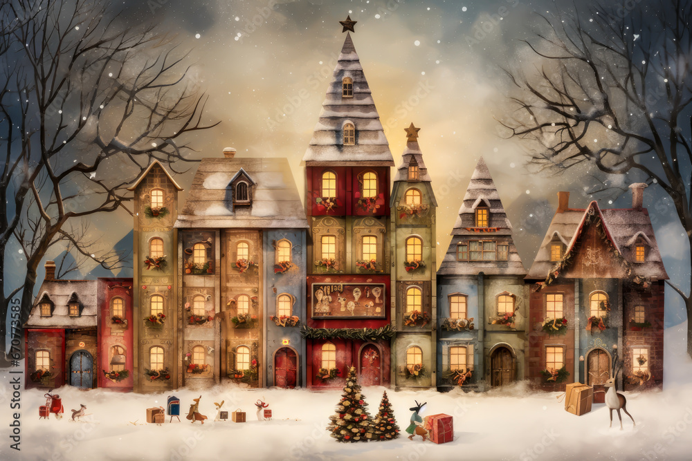 Fototapeta premium Advent calendar christmas holidays