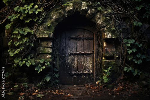 Creepy old cellar door.