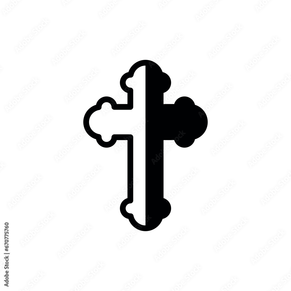 Christian Cross Icon Vector Design Template Christian Cross Icon Vector Design Template