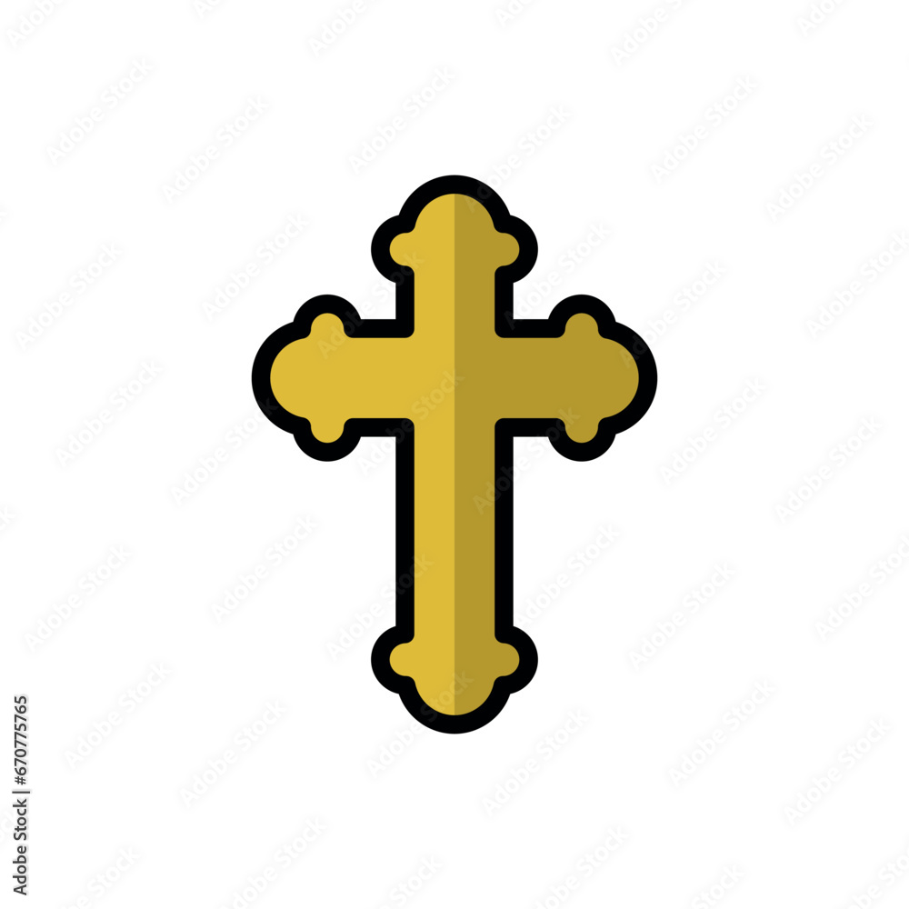 Christian Cross Icon Vector Design Template Christian Cross Icon Vector Design Template