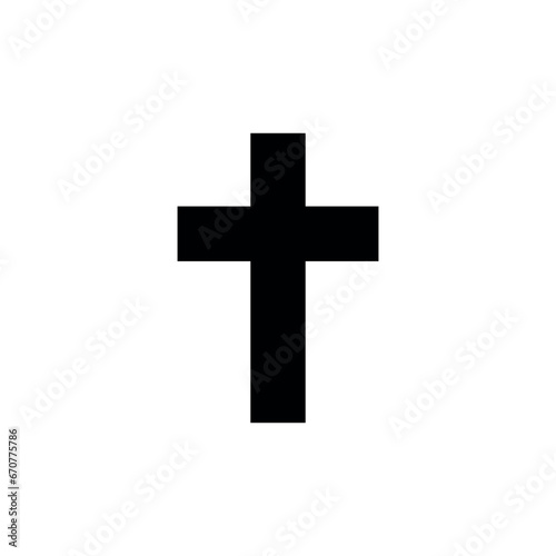 Christian Cross Icon Vector Design Template