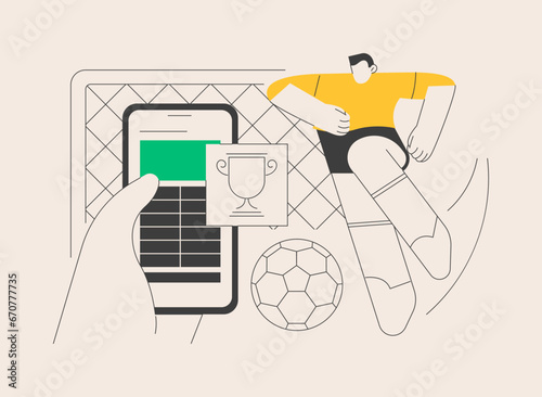Football abstract concept vector illustration.