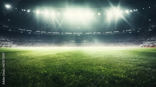 football field and bright lights photo