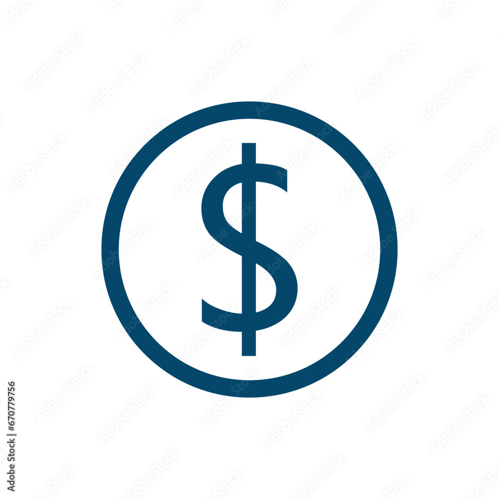 Dollar Coin Icon Vector Design template Dollar Coin Icon Vector Design template