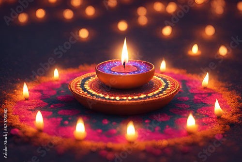burning candles in the church,
Indian traditional candles and oil lamps for happy Diwali celebration,
Diwali celebration oil lamps illuminating the nightdiwali background.