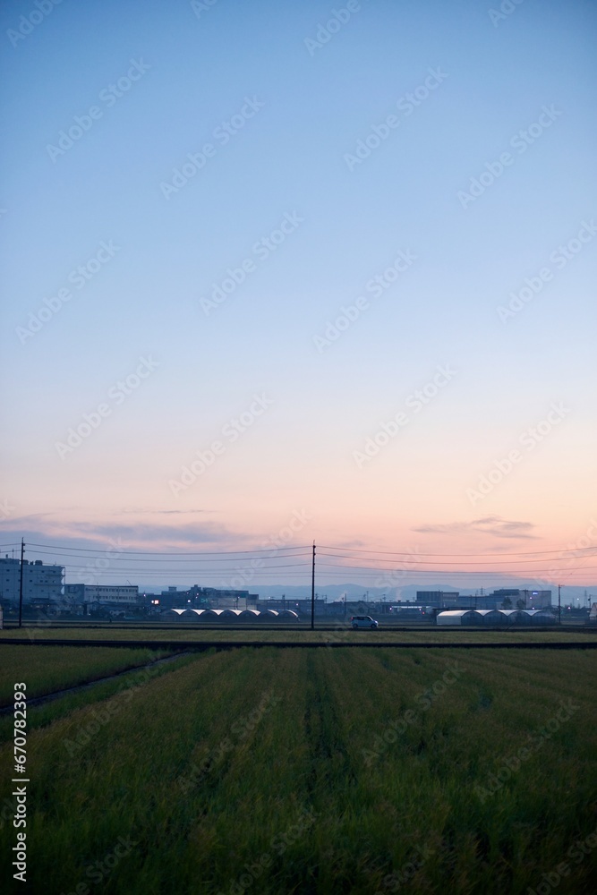朝焼けの景色 朝焼けの景色