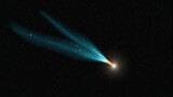 Comet/asteroid/meteor in space