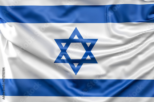 flag of isreal flowing in the wind