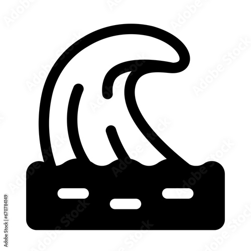 Tsunami Glyph Icon