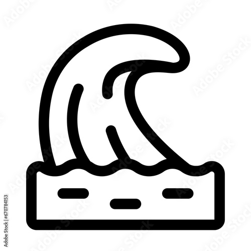 Tsunami Line Icon