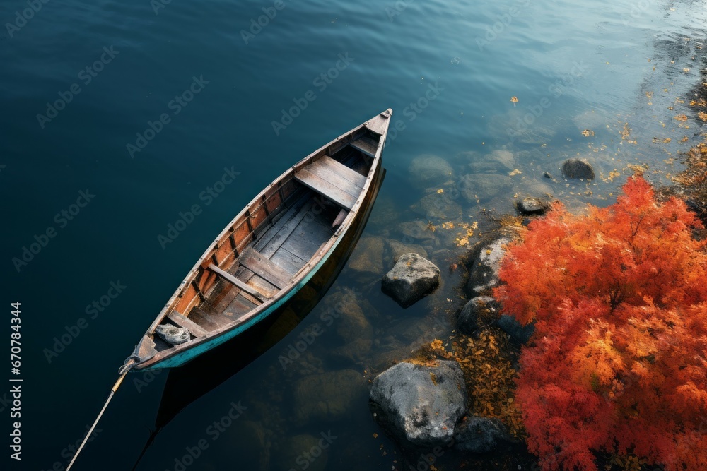 Fishing boat. Background with selective focus and copy space