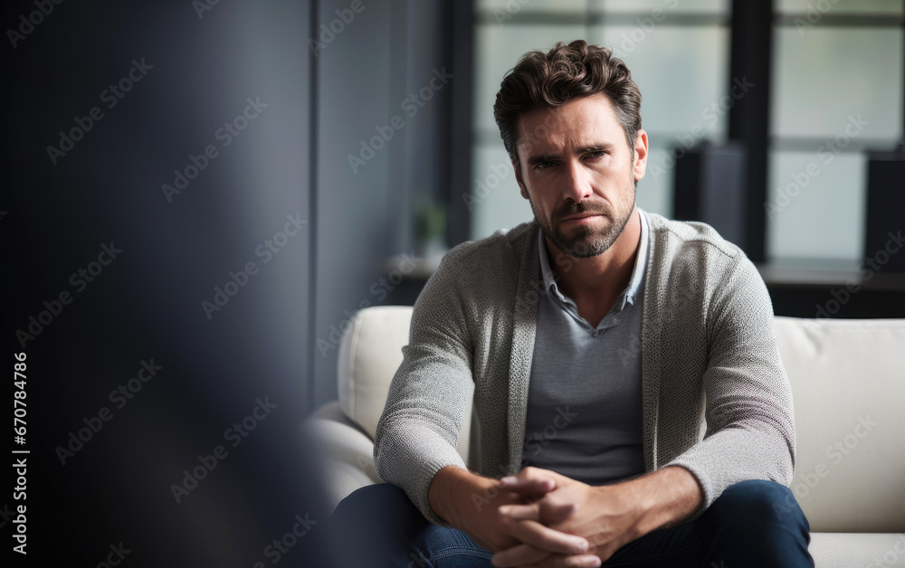 Psychologist counseling to anxiety patient and giving guidance mental therapy care to cure mental health