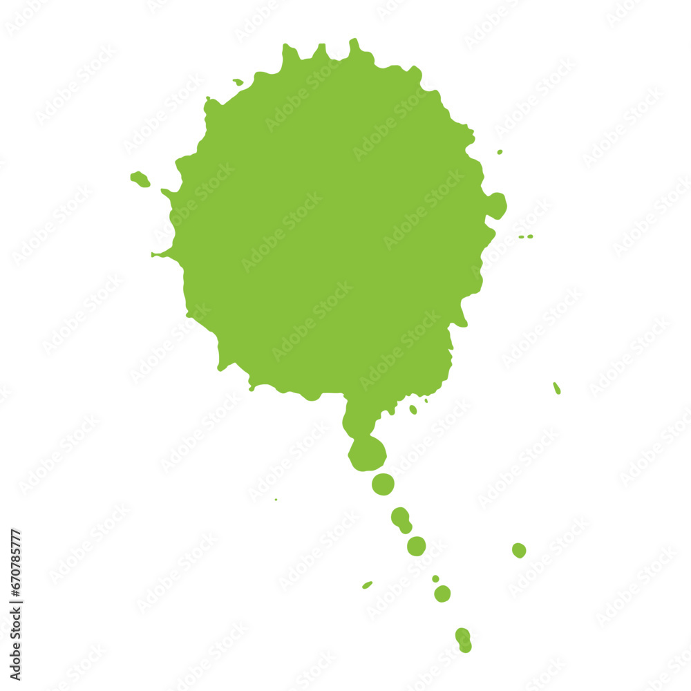 yellow green ink splash brush drop