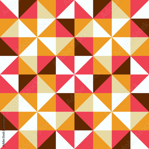 Retro geometric seamless pattern vector image
