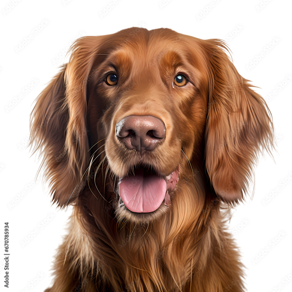 Irish lion dog on transparent background Irish lion dog on transparent background