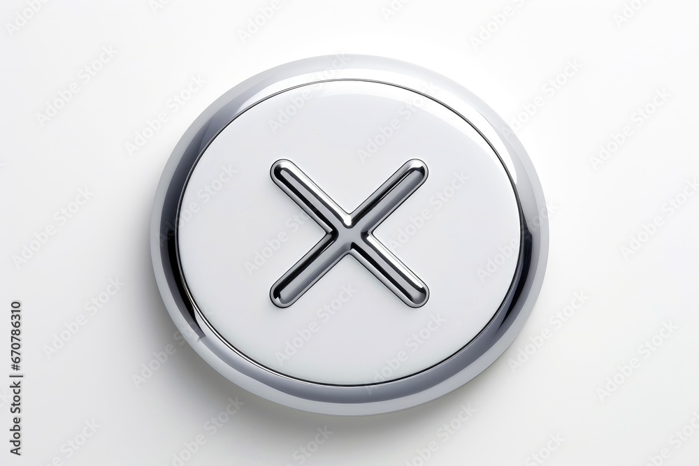 Abstract high tech multicolor button on white background Abstract high tech multicolor button on white background