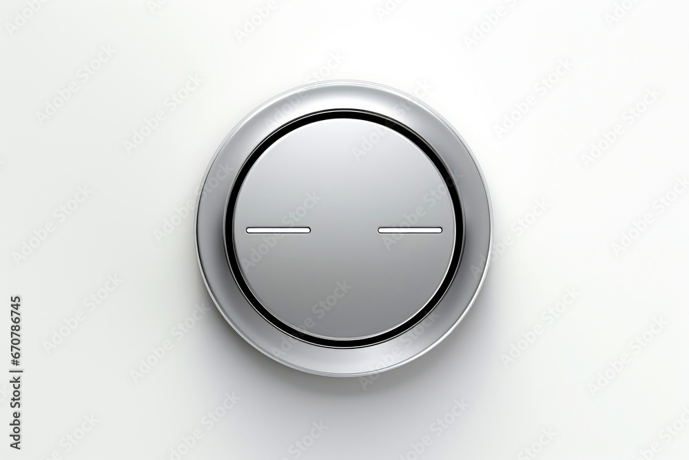 Fototapeta premium Abstract high tech multicolor button on white background