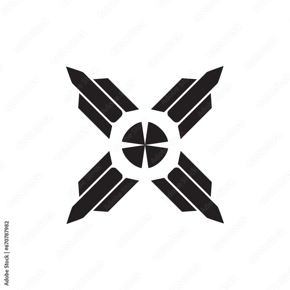 Abstract cross medieval sword vector illustration war symbol icon logo Abstract cross medieval sword vector illustration war symbol icon logo