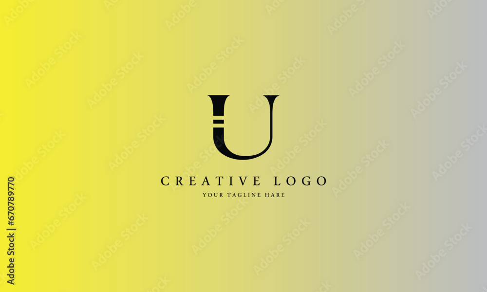 U brand minimal professional creative black logo design for all kinds of business with gradient background template. U brand minimal professional creative black logo design for all kinds of business with gradient background template.