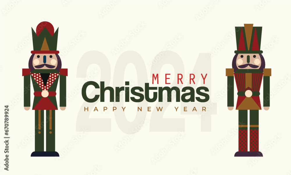 Fototapeta premium Merry Christmas and Happy New Year illustration of gold luxury christmas pine tree frame with geometric art deco style element for elegant holiday celebration.