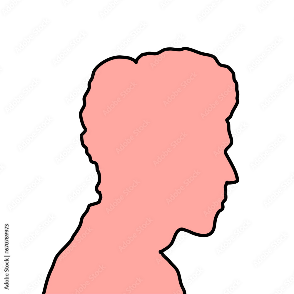 silhouette of a man head