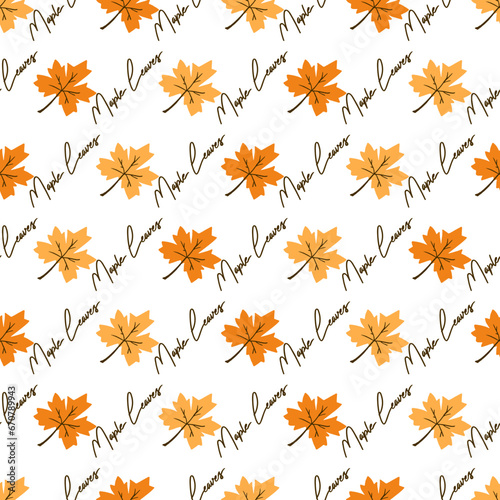 Harvest of Autumn Maple Leaves Vector Pattern