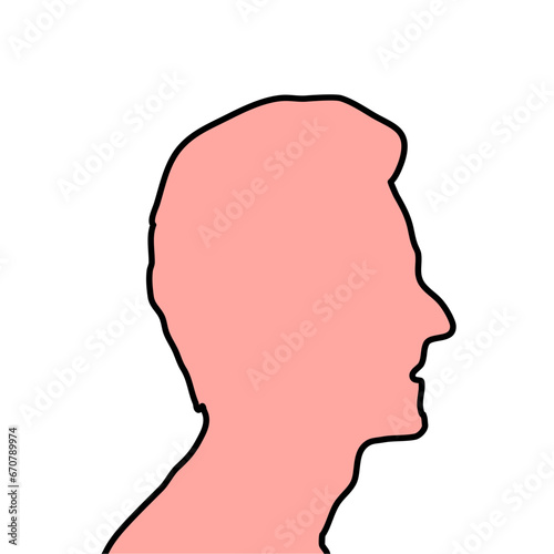 silhouette of a man head