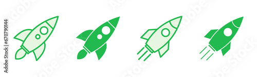 Rocket icon set. Startup icon vector.