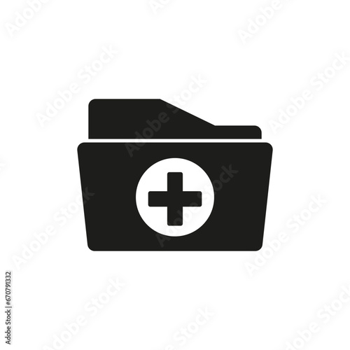 Medical folder icon. Vector illustration. EPS10.