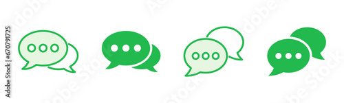 Chat icon set. speech bubble icon. comment icon vector. message. contact us