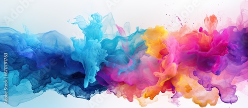 Abstract hand painted background with watercolor splashes