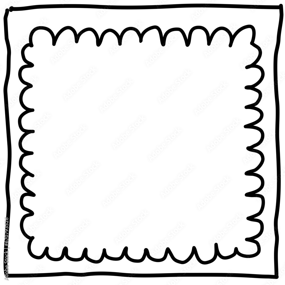 Square doodle frame Square doodle frame