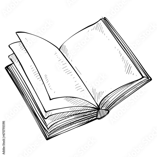 book handdrawn illustration 