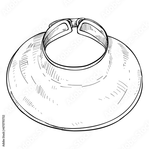 Beach hat handdrawn illustration