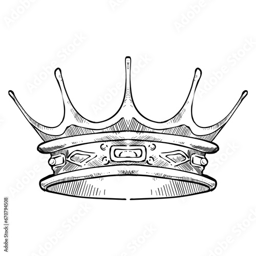 crowns hand drawn illustration