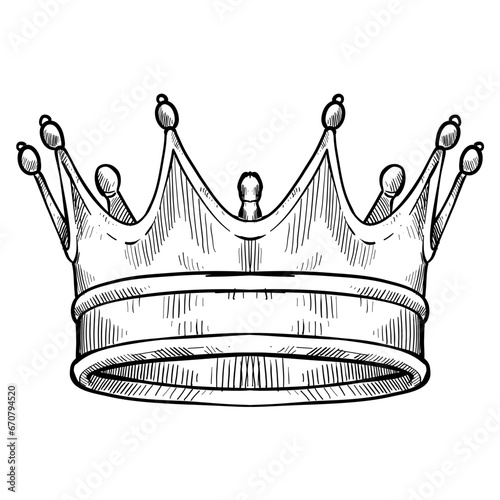crowns hand drawn illustration