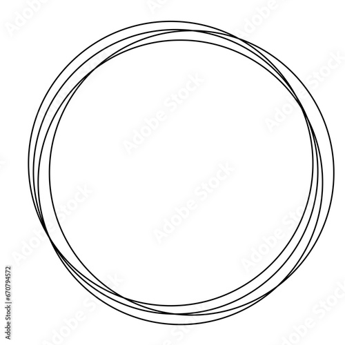 Round line frame