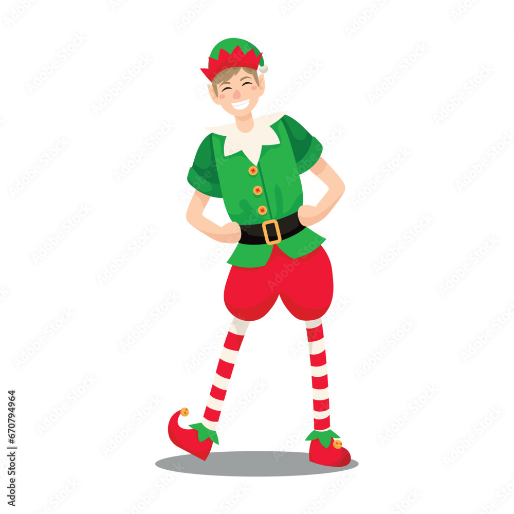 Christmas elf on white background Christmas elf on white background