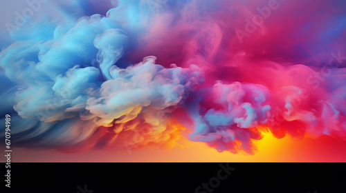 Abstract colorful rainbow smoke background